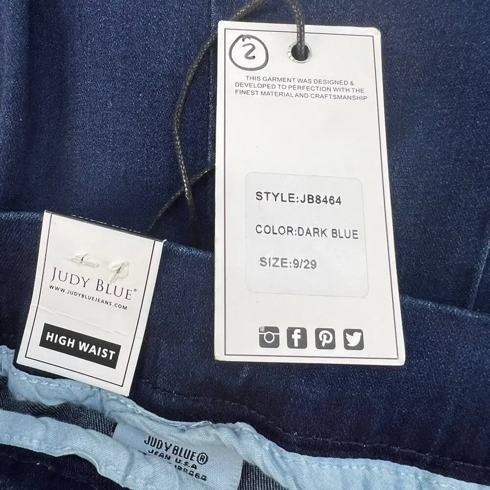 NWT Judy Blue Women's Super Flare Jeans Size 9/29 High Low Flare Side Zippers - Picture 14 of 16